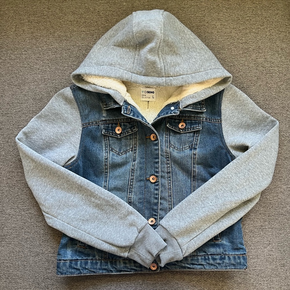 CI SONO HOODED DENIM JACKET